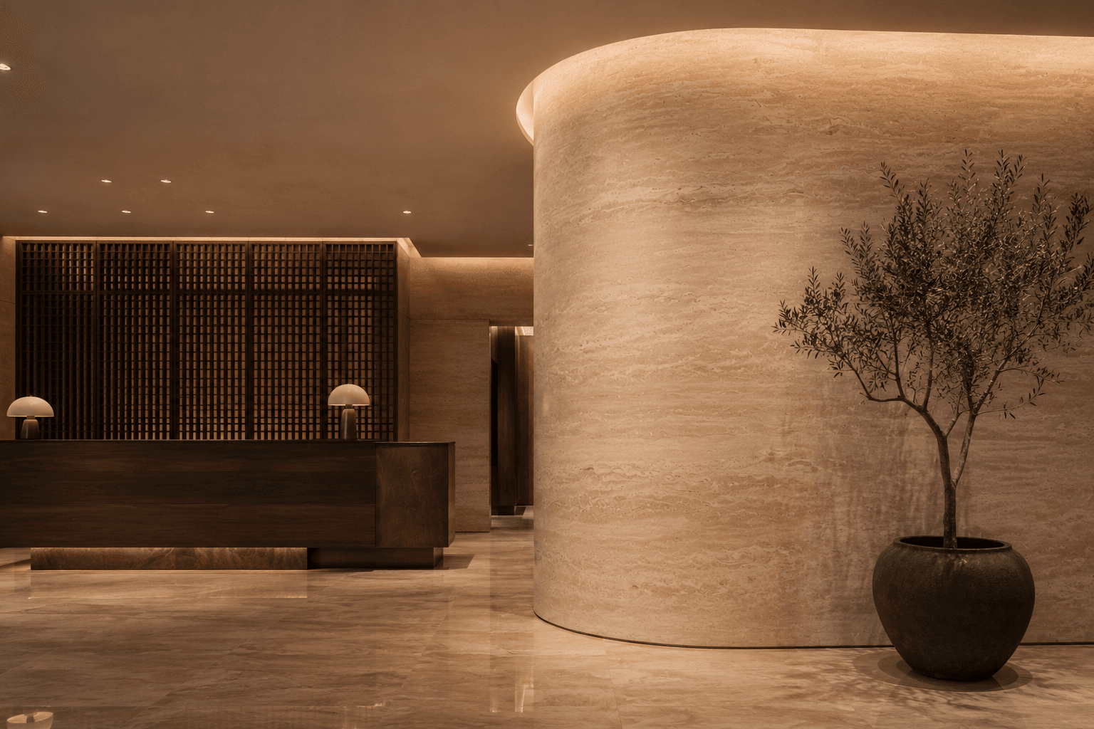 DECORA terracotta slat feature wall in a warm, light-filled living room